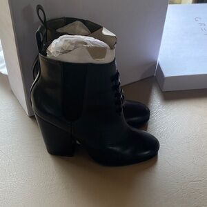 Classic Black Block Heel Ankle Boots